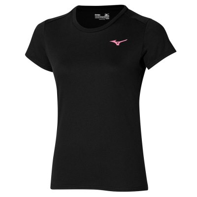 Camisa Mizuno Tee Mujer Negros - Chile M536HTUDZV